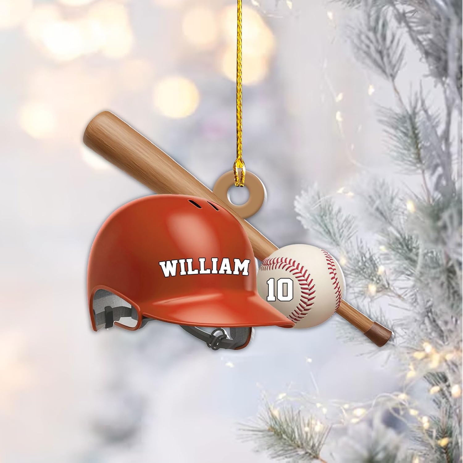 Podagree Baseball Gloves Ornaments, Personalized Baseball Christmas 2023 Ornament, Baseball Xmas Gift, Baseball Team Hanging Ornament, Baseball Lovers Gift, Gift for Him (BSB2)