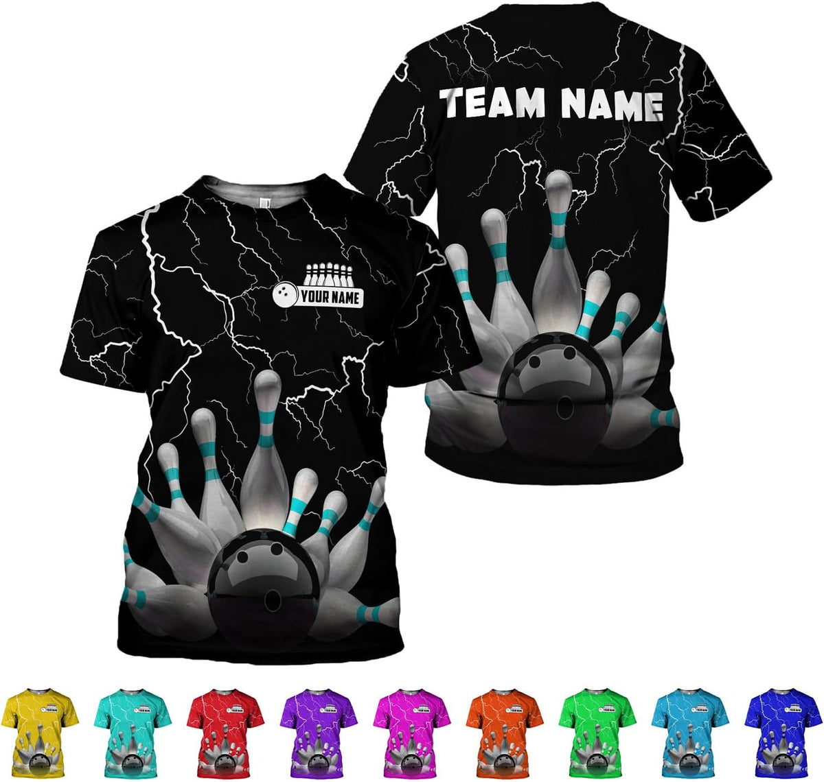 Custom Bowling Shirts, Personalized Name Bowling Shirts Unisex, Bowling Jerseys for Men & Women, Team Bowling Shirt Gift