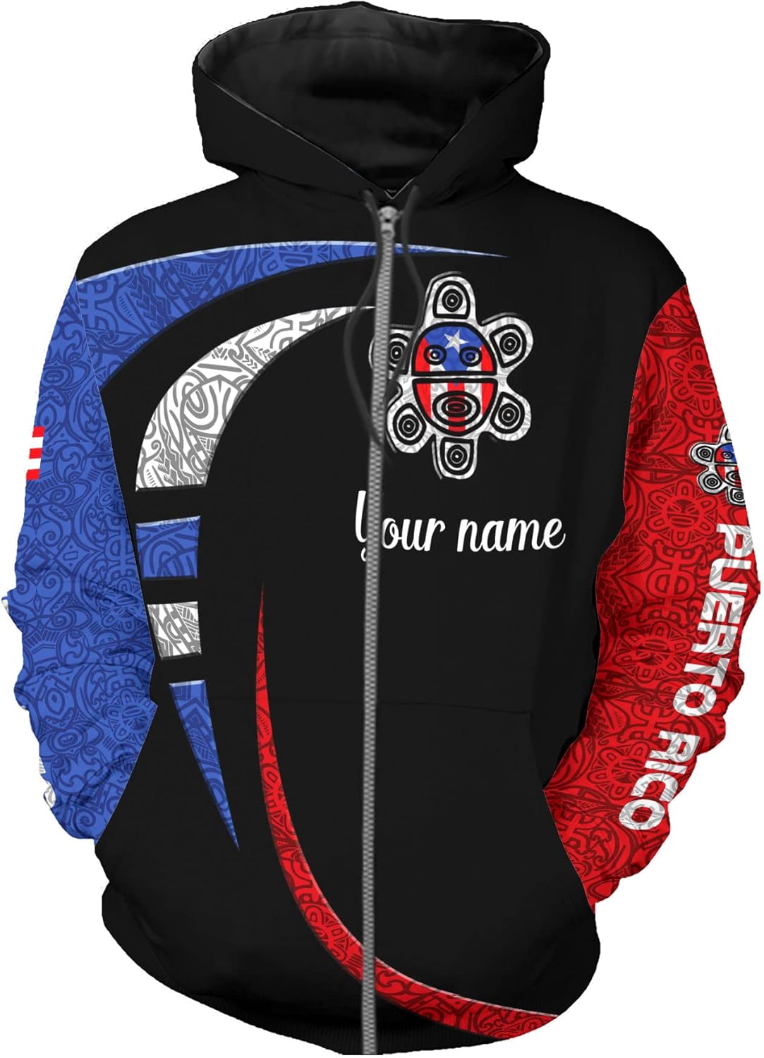 Personalized Name Puerto RICO Flag 3D All Over Printed Premium Sportwear Hoodie, T Shirt, Zip Up Hoodie, Sweatshirt For Men Women HDM91 Multicolor