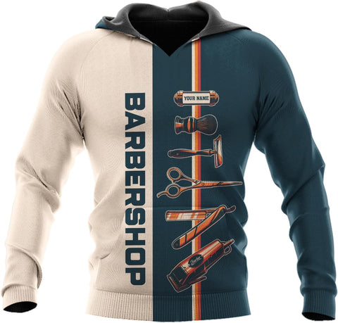 AOVL Personalized Name Barber Shirts Barber Shirt 3D for Men Custom Barber Shirt for Men Women Barber Shop Shirt Gift Barber