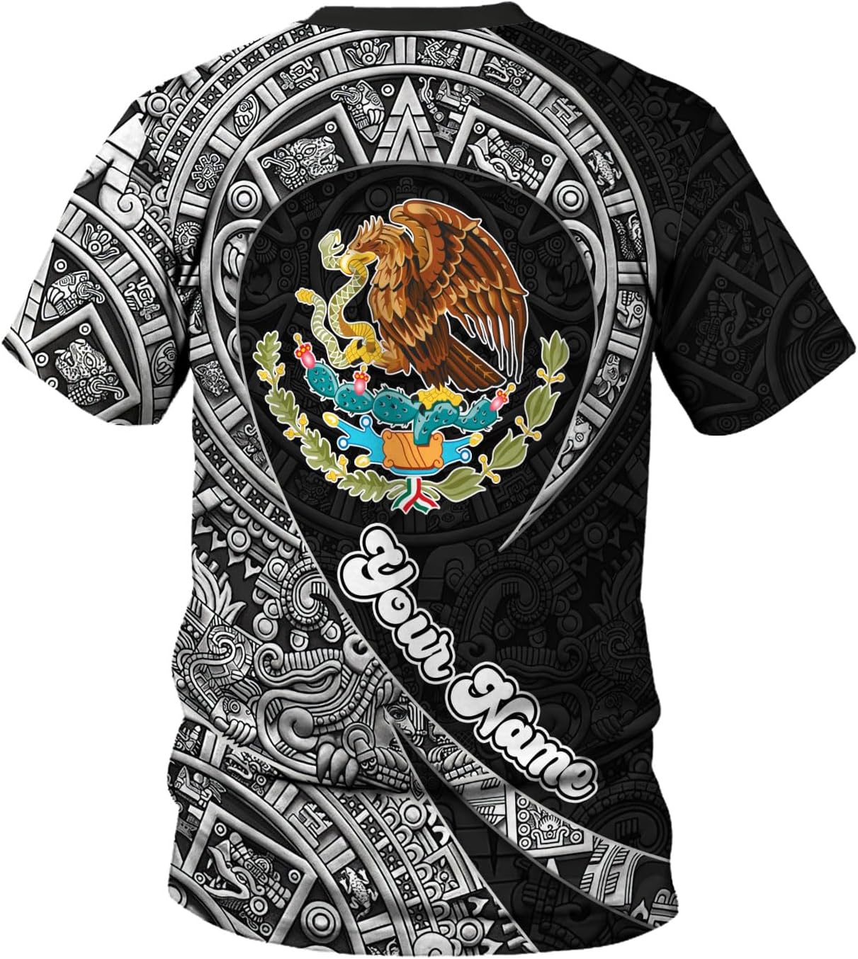 RoyalBro Personalized Mexico Shirt, Camisas de Mexico Customized Mexican Shirts Mexican Flag Mexico 3D Shirt for Men Women
