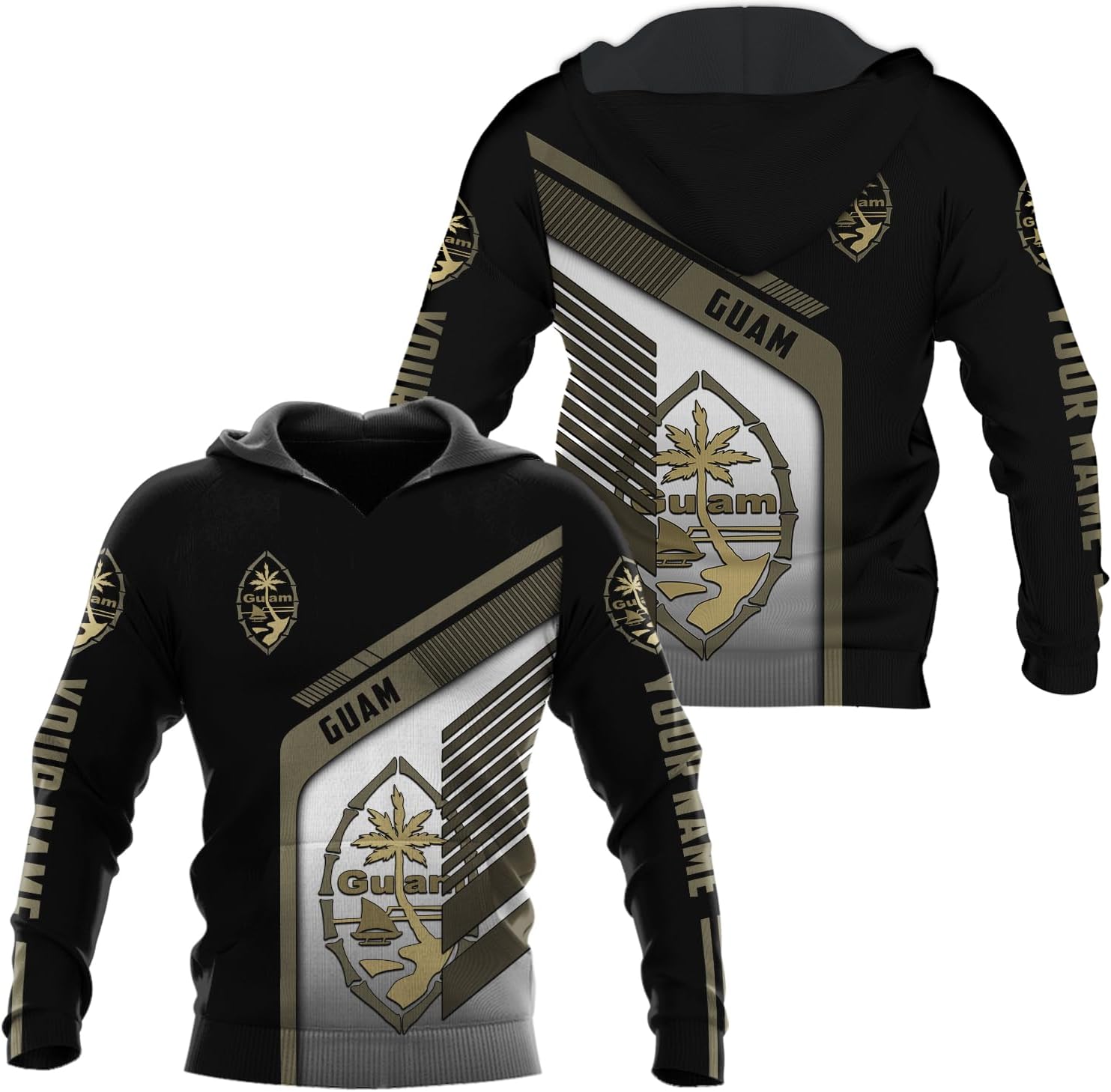 Vybonz Personalized Guam Hoodie - Guahan Pride Zip Hoodie for Men & Women