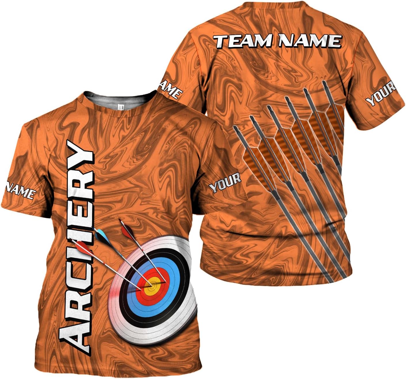 MoonArt Personalized Archery Shirt 3D Archery Target Archery Shirts for Men Women Archer Archery Lovers Bow Archer Sportwear