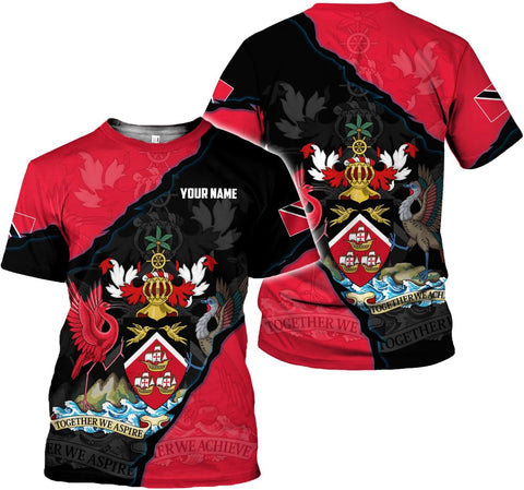 Rivelus Personalized Trinidad and Tobago Clothing 3D, Trinidad and Tobago Shirt, Trinidad Pride Gift T-Shirt S-5XL