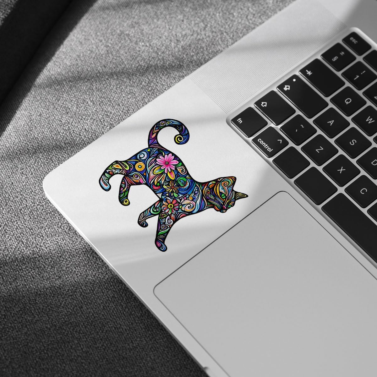 (3Pcs) Cat Funky Colors Glow Vinyl Bumper Decal Sticker, Cats Bumper Stickers, Color Cute Cats Decal - Stickers for Laptop Water Bottle Phone Car Window Helmet 3" (DR Cat 3)