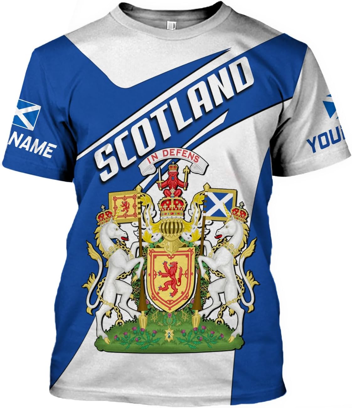 Mostefy Personalized Scotland Shirt 3D, Custom Name Scotland Tshirt, Scottish Shirts for Men and Women, Scottish Shirt S-5XL