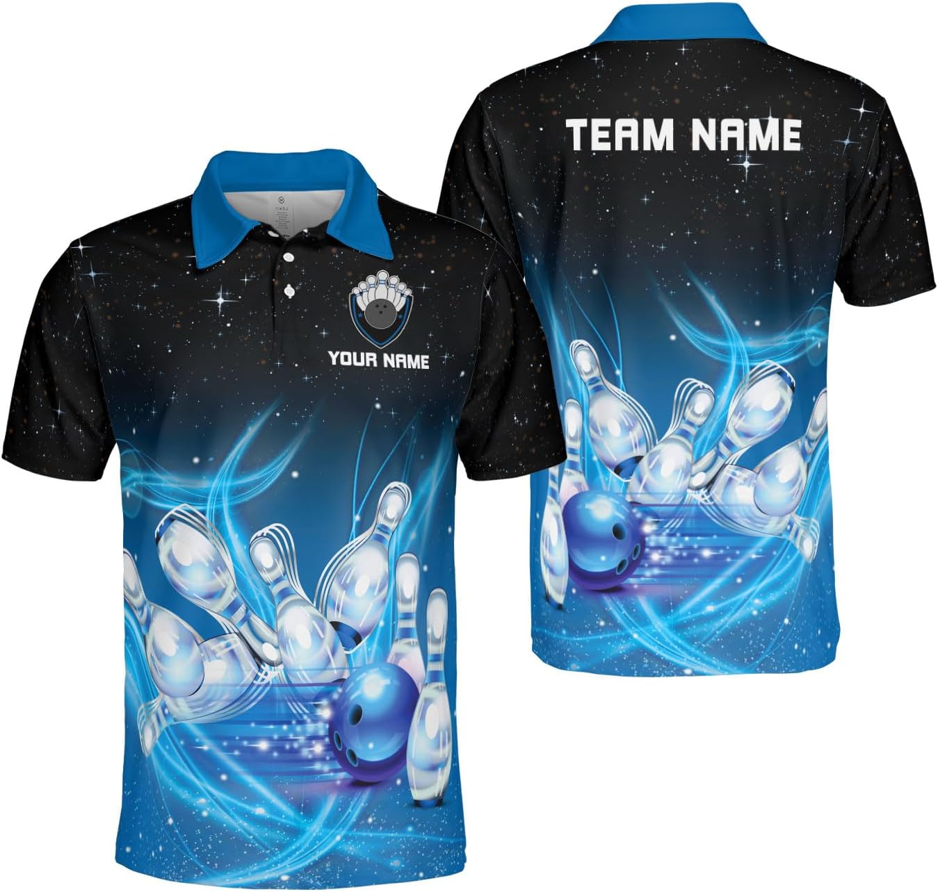 Ligthuy Personalized Name Bowling Polo Shirts 3D for Men and Women, Bowling Shirt, Bowling Shirts for Men Team Bowling Shirt