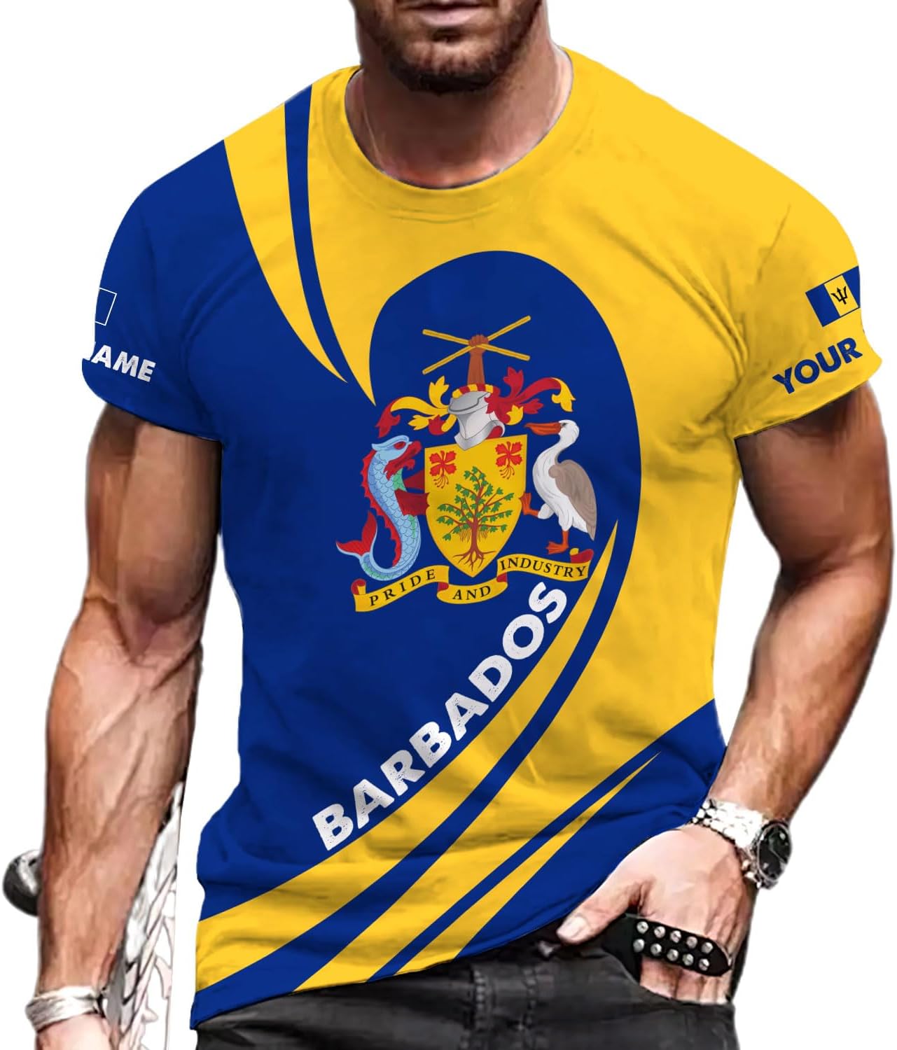 Parvii Personalized Barbados Shirts for Men & Women, Barbados Flag Shirt Barbados Tshirt, Barbados Shirt Barbados Souvenirs