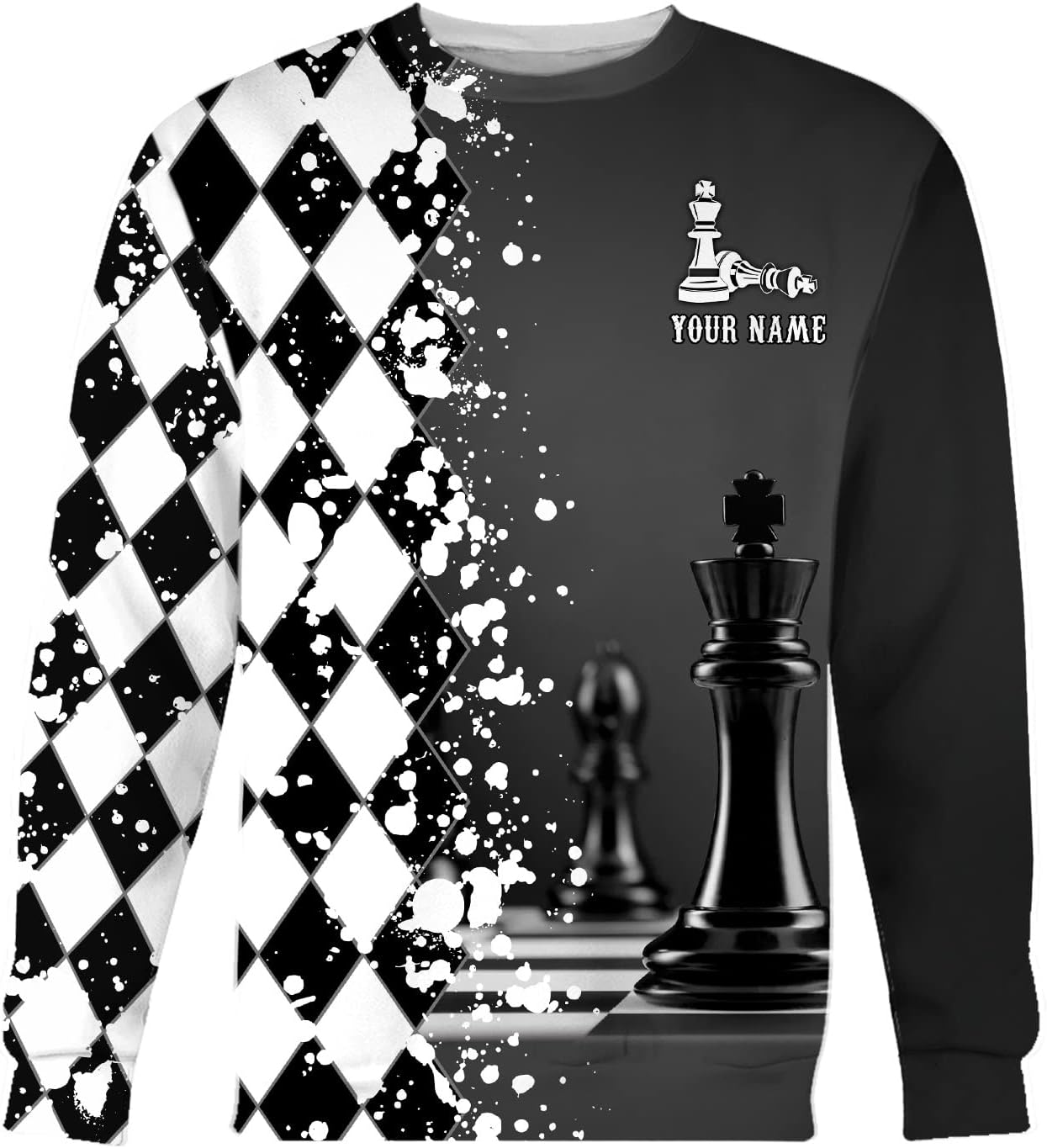 Personalized Name Chess 3D Full Color Shirt, Custom Name Chess 3D Shirt for Men, Women, Chess Lover, USA Chess Shirt