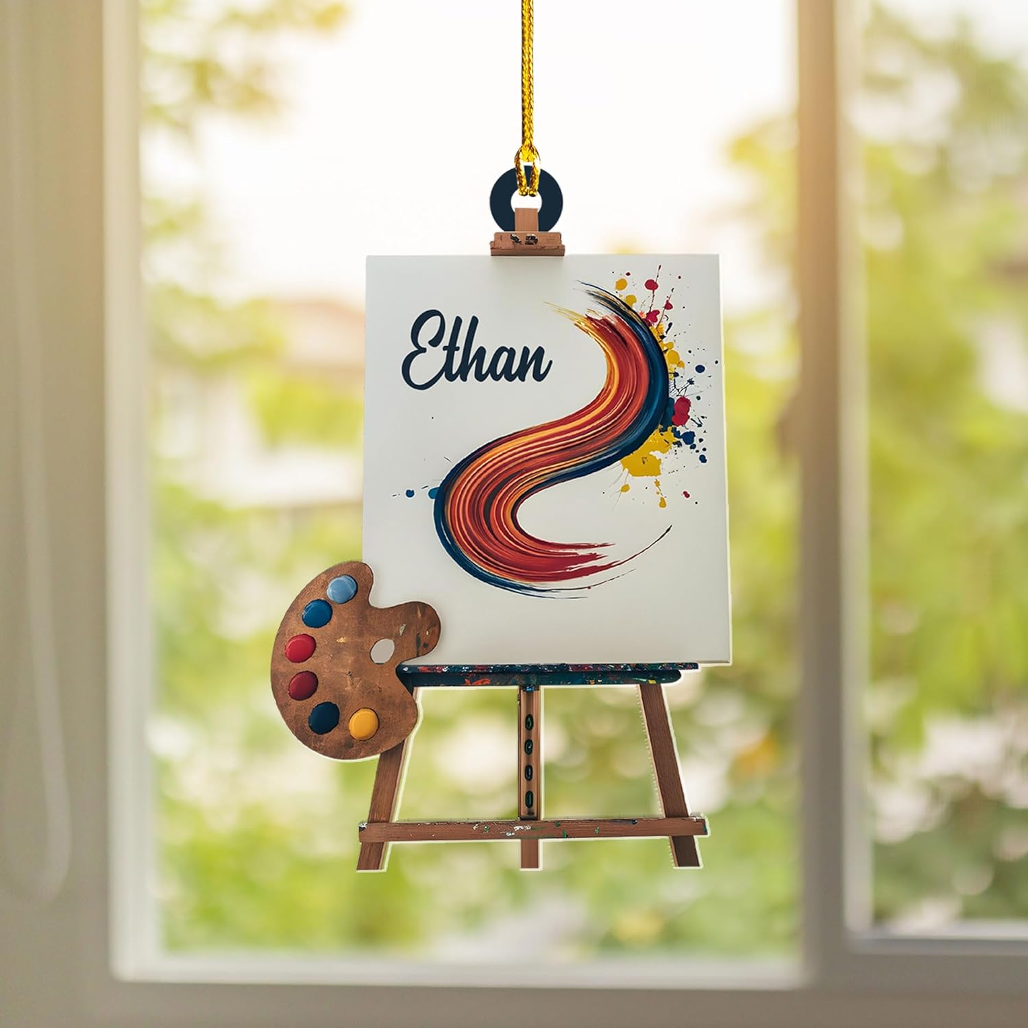 Personalized Painting Ornaments Gifts for a Painter, Painter Ornament Gift for Artist, Artist Christmas Ornament 2024, Artist Palette Christmas Ornament, Paint Brush Ornament for Painter (ON760)