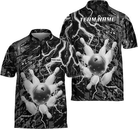 Ligthuy Personalized Bowling Jersey 3D, Bowling Shirts for Team, Bowling Shirt Unisex for Men Women, Bowling Shirts for Men