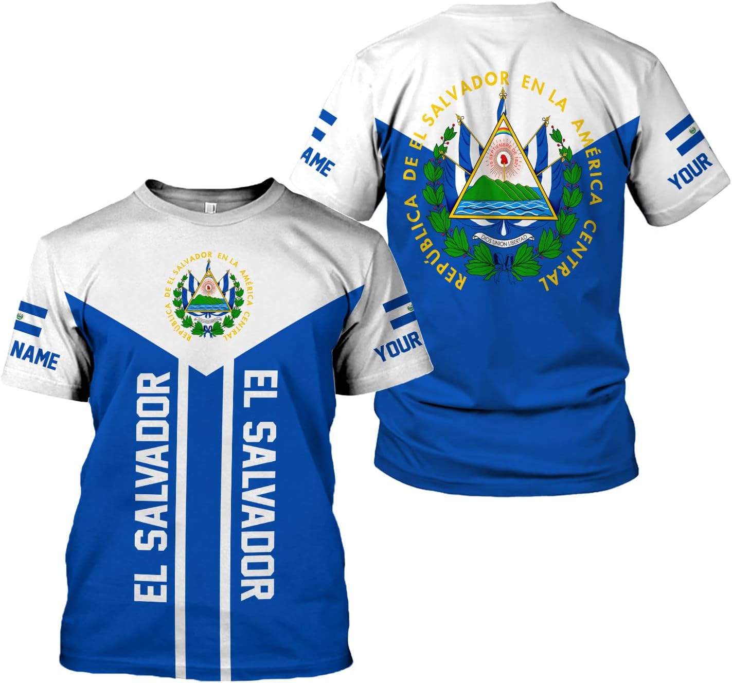 AOVL Custom El Salvador 3D Shirt for Men Camiseta De El Salvador Flag Shirt Salvadorans Pride Jersey El Salvadoreña Tshirt