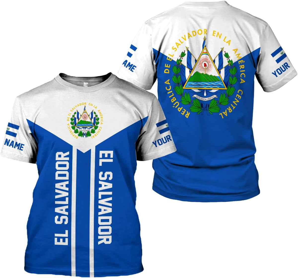 AOVL Custom El Salvador 3D Shirt for Men Camiseta De El Salvador Flag Shirt Salvadorans Pride Jersey El Salvadoreña Tshirt