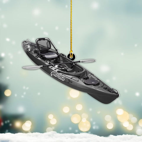 AOVL Personalized Kayak Ornament Lake Kayaking Board Ornament Kayak Gift for Christmas Tree Kayaking Christmas Ornament Kayaking Gifts Ornaments (KY3)