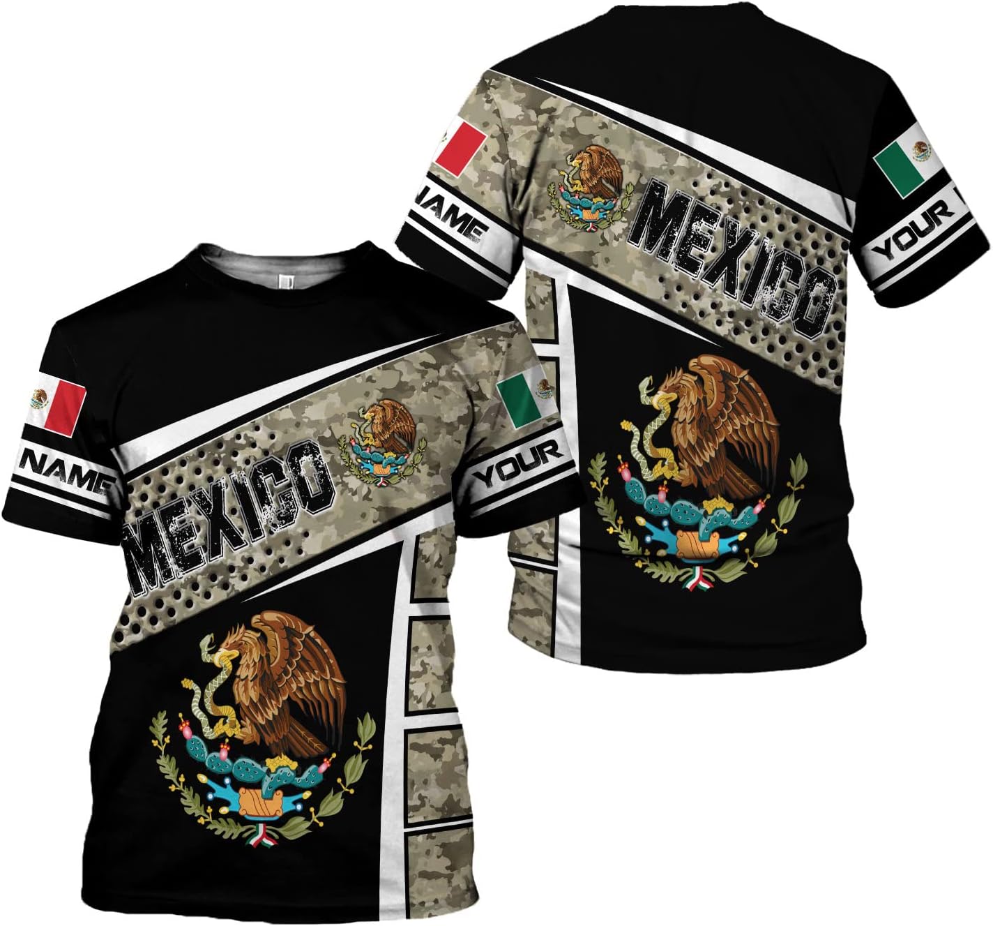 Personalized Name Mexican Hoodie 3D, Customized Mexican Hoodies for Men, Unisex Mexico Hoodie, Mexico Hoodies for Men