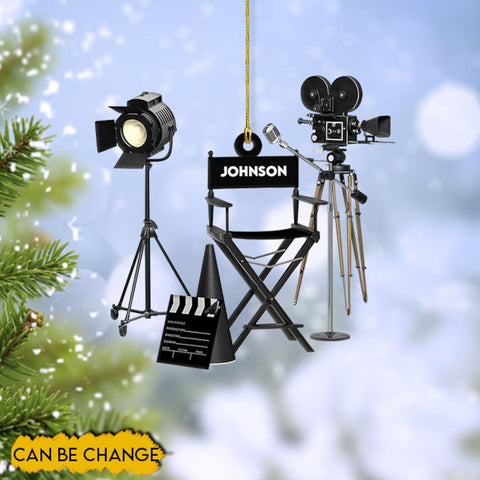 AOVL Personalized Film Clapboard Ornament Movie Clapper Christmas Ornaments Film Clapboard Ornament Film Clapper Ornament Director Clapboard Christmas Ornament Movie Clapperboard Theater (Film 9)