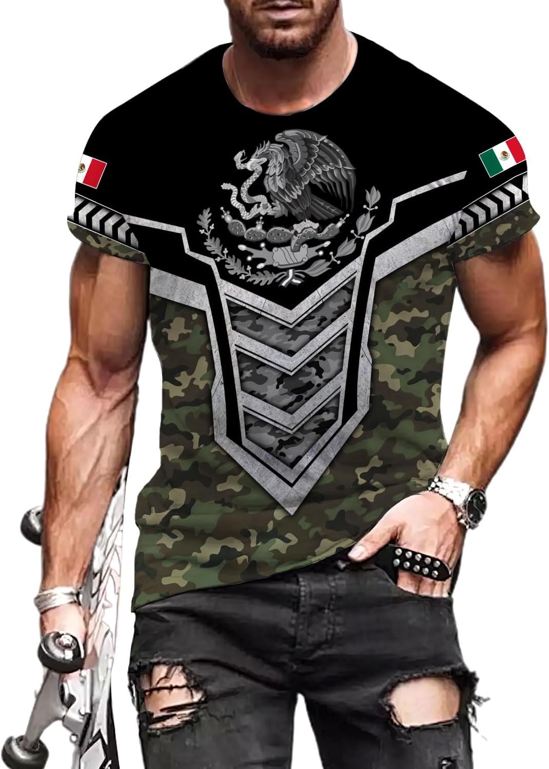 Rivelus Personalized Name Mexican Shirts for Men, Customized Mexico Shirts for Men, Mexico Shirts for Women Mexico Shirt