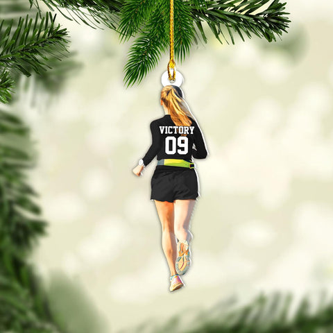 AOVL Personalized Running Christmas Ornament Gift for Runner Running Man Women Runner Gifts Girl Runner Gift Marathon Christmas Runner Ornament Runner Gift Xmas Ornament (Running 3)