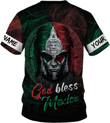 RoyalBro Personalized Mexico Shirts, Camisas De Mexico, Mexico Shirts for Men, Mexican Flag Jersey Shirt Mexico 3D Shirt