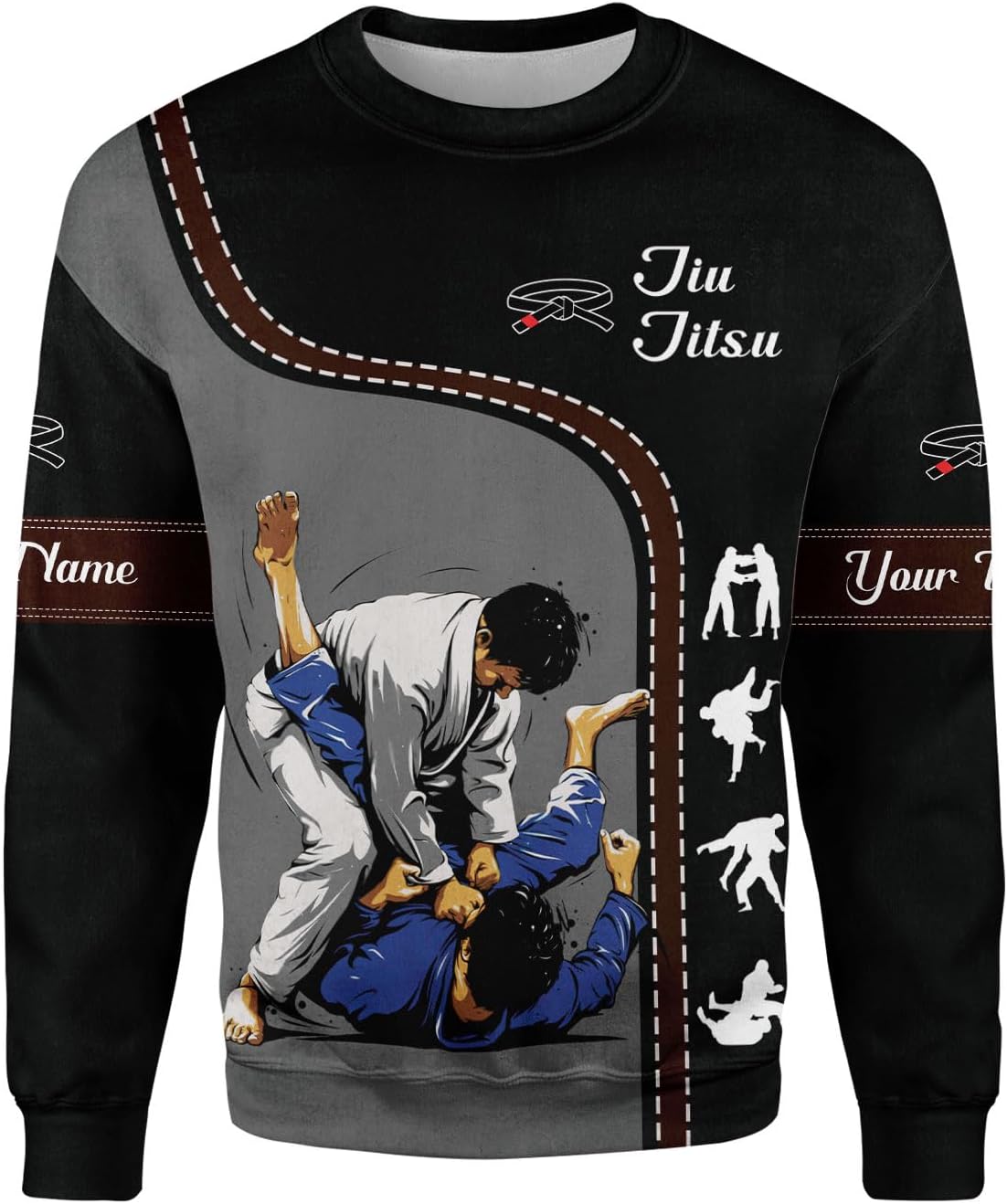 Personalized Jiu Jitsu 3D Shirts for Men, Women Jiu Jitsu Shirt, Jiu Jitsu Gifts, Jiu Jitsu T Shirt, Jujitsu Gifts (HD304)