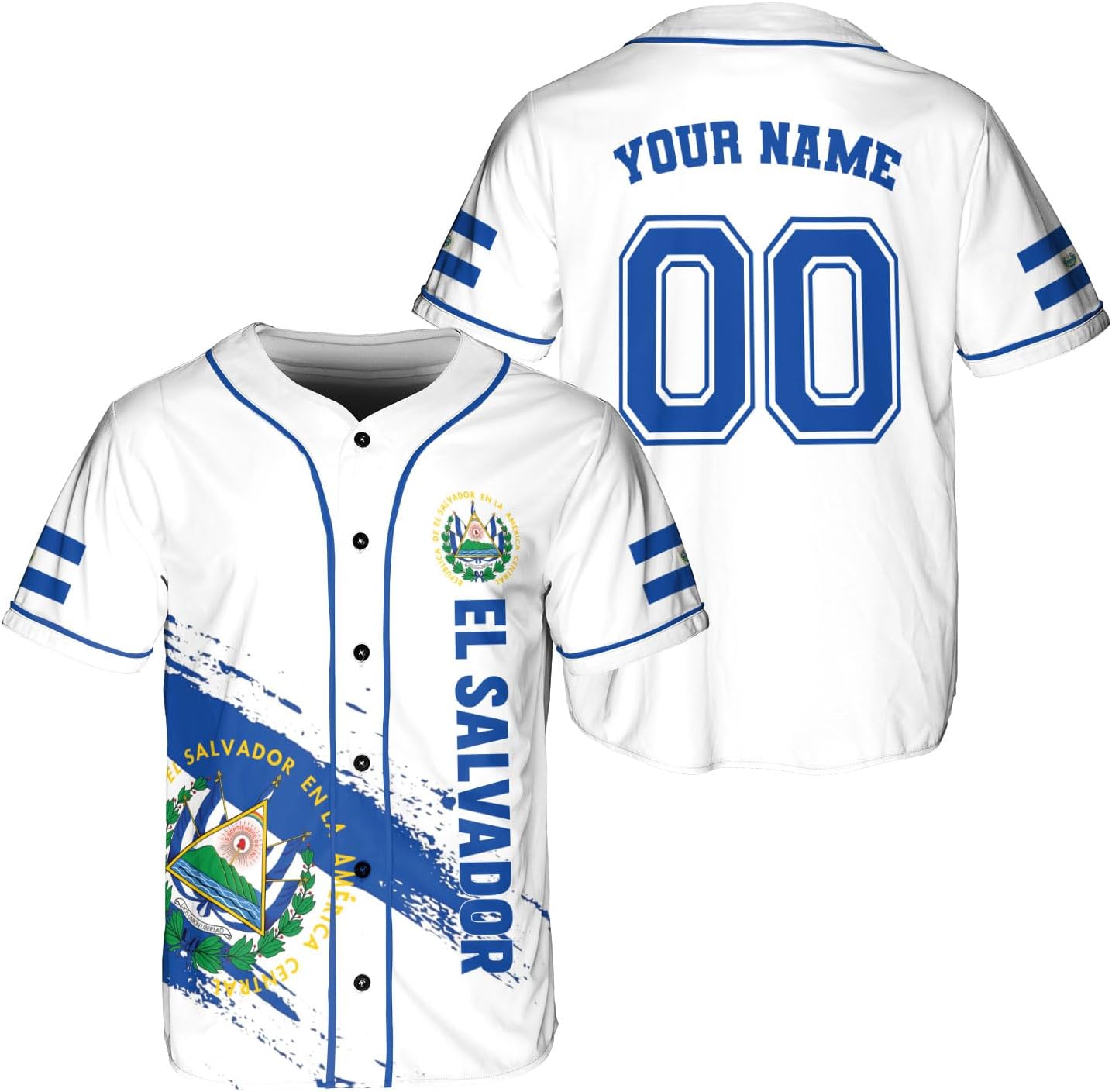 Parvii Personalized El Salvador Baseball Jersey - Proud El Salvador Shirt for Men