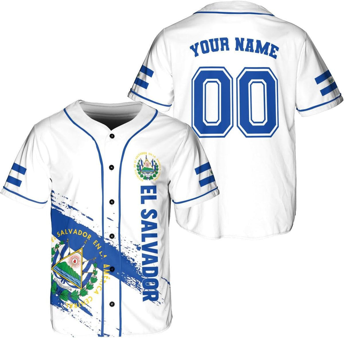 Parvii Personalized El Salvador Baseball Jersey - Proud El Salvador Shirt for Men