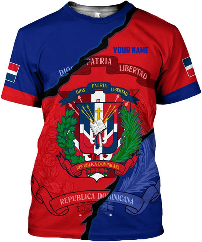 Mostprints Personalized Dominican Shirt 3D, Dominican Republic Shirts, Dominican Flag Unisex Republica Dominicana Shirt S-5XL