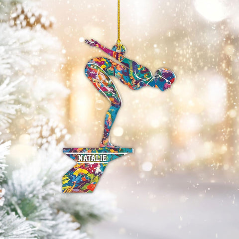 Personalized Swimming Christmas Ornaments Gifts for Swimmers, Swimming Ornament, Girls Swimming Ornament, Swimming Ornament for Boys, Swim Coach Ornament, Swimming Pool Christmas Ornament (ON1225)