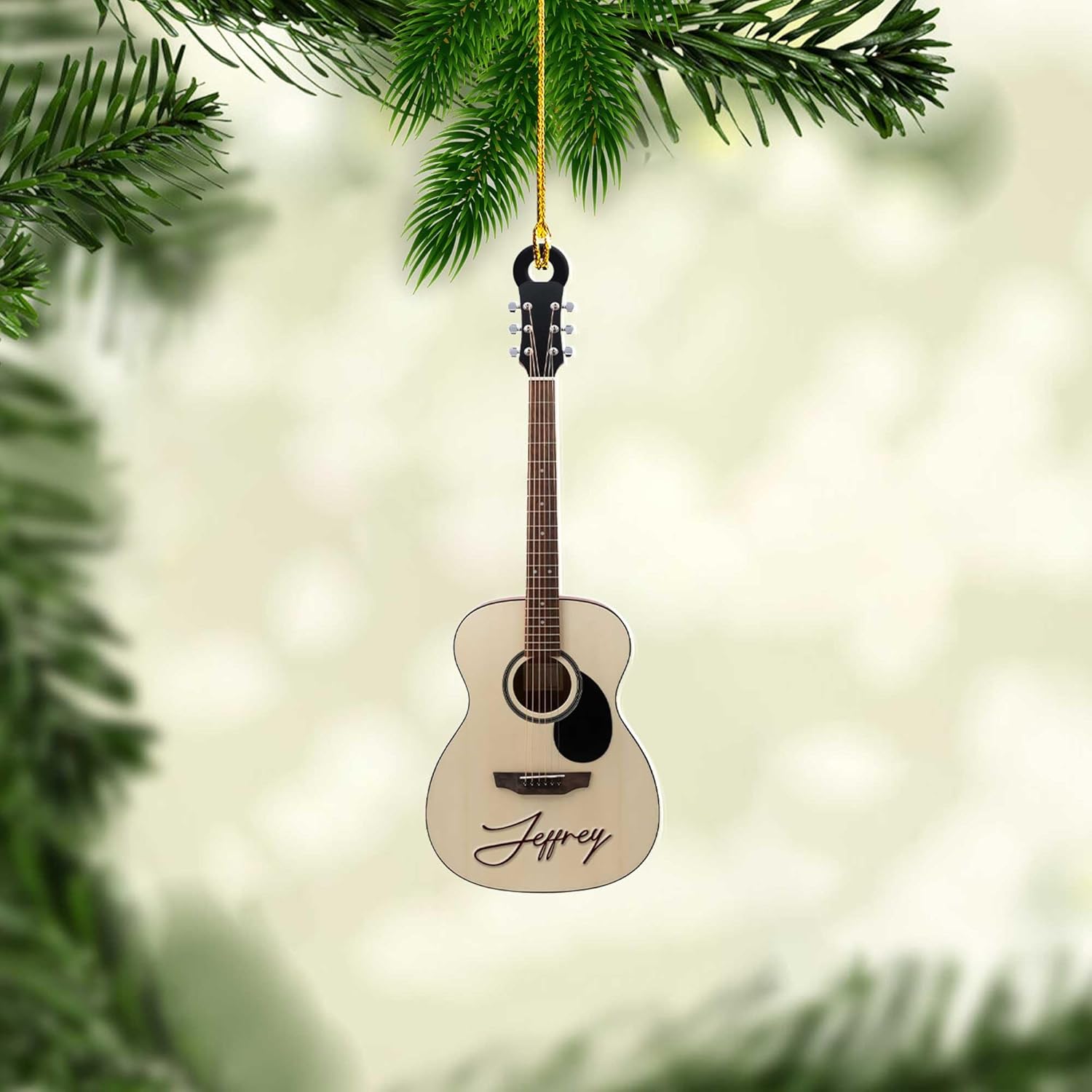 Personalized Guitar Ornament, Electric Guitar Ornament, Guitar Christmas Ornaments 2024, Acoustic Guitar Christmas Ornament, Guitar Christmas Ornaments Guitarist Gift Musical Instruments Xmas (G14)