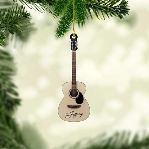 Personalized Guitar Ornament, Electric Guitar Ornament, Guitar Christmas Ornaments 2024, Acoustic Guitar Christmas Ornament, Guitar Christmas Ornaments Guitarist Gift Musical Instruments Xmas (G14)