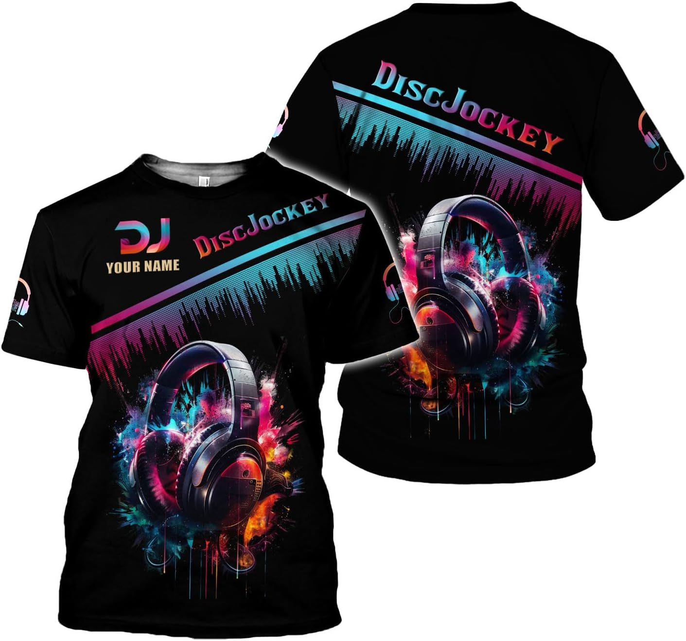 Personalized DJ 3D Shirts, Disc Jockey 3D Shirt, DJ T-Shirt, DJ Shirt Gifts for Men, Custom DJ Shirt for EMD Music Festival