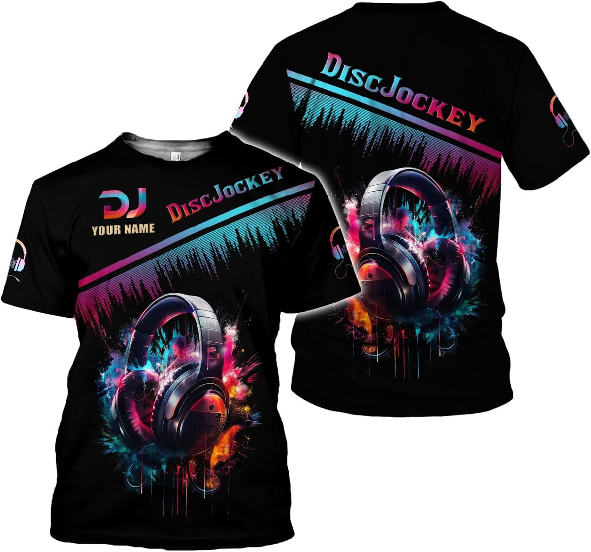 Personalized DJ 3D Shirts, Disc Jockey 3D Shirt, DJ T-Shirt, DJ Shirt Gifts for Men, Custom DJ Shirt for EMD Music Festival