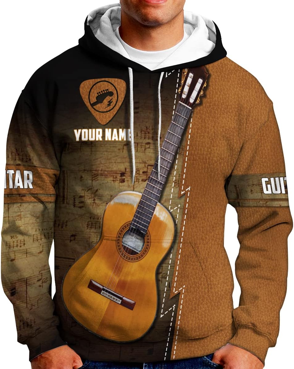 Custom Name Guitar Shirt 3D All Over Print, Guitar Shirts for Men, Unisex Guitar Shirts Music, Music Lover, Guitar Lover