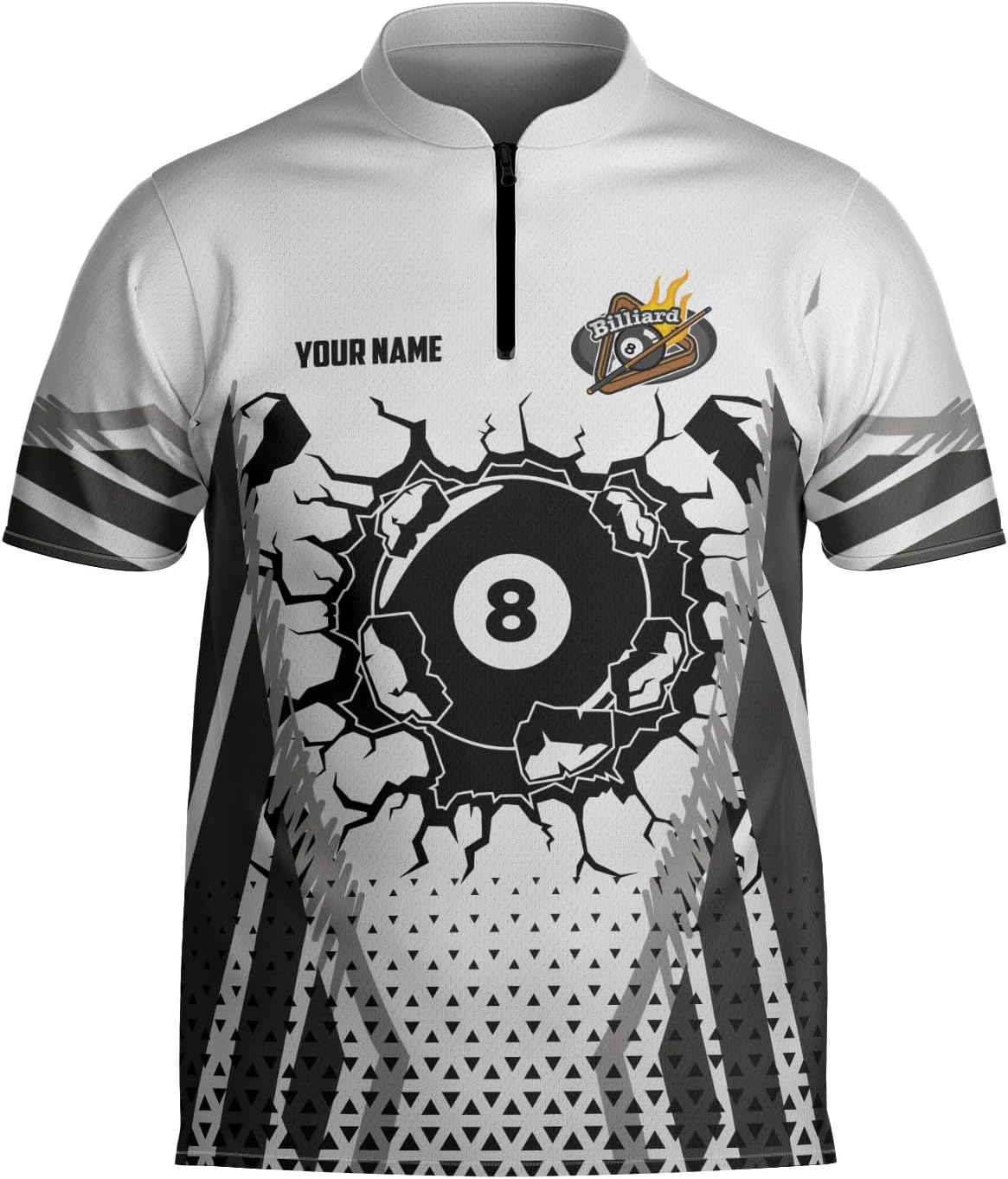Artparel Personalized Billiard Jersey 3D Billiard Shirts for Men Billiard Bowling Jersey Billiards 9 Ball Pool Shirts for Men