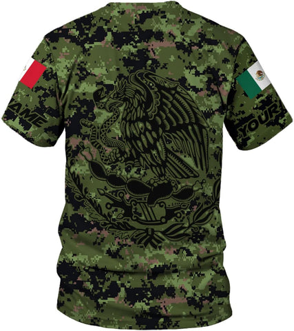 Personalized Name Mexican Shirts for Men, Customized Mexico Shirts for Men, Mexico Shirts for women, Mexico Shirt Eagle Flag Camo Flag Mexican Eagle Unisex Shirt, Mexico Soccer shirt men TS19