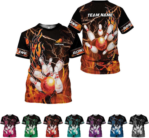 AOVL Custom Bowling Shirts for Men Bowling Shirts Bowling Shirts Unisex Bowling Jerseys for Men Custom Bowling Shirts for Men