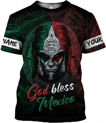 RoyalBro Personalized Mexico Shirts, Camisas De Mexico, Mexico Shirts for Men, Mexican Flag Jersey Shirt Mexico 3D Shirt