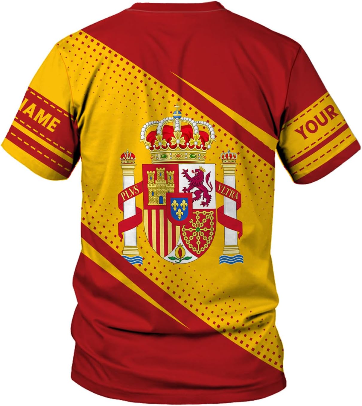 MoonArt Personalized Spain Shirt Custom Spain Espana Flag Shirts for Men and Women, Spain Spanish Pride
