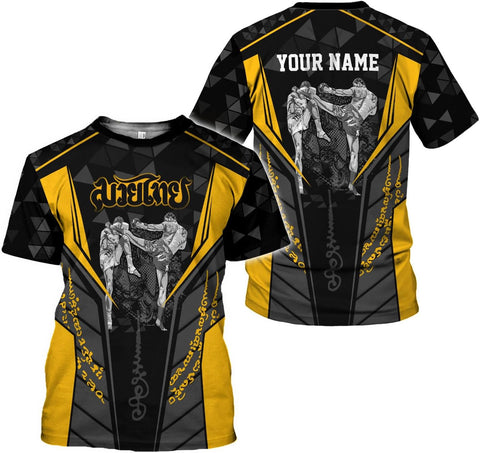 Mostprints Personalized Muay Thai Shirt 3D, Custom Name Muay Thai Shirts for Men, Muay Thai Unisex Shirt size S-5XL