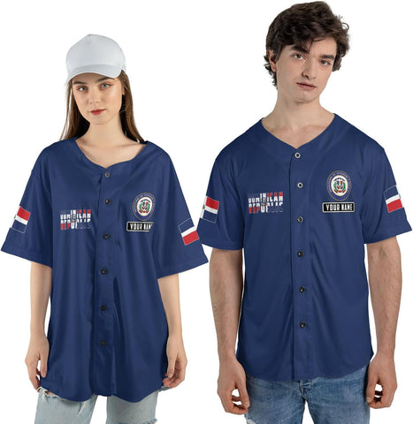 Custom Dominican Jersey for Men Dominican Baseball Jersey Dominican Baseball Jersey Dominicana Shirt Dominican Flag Jersey