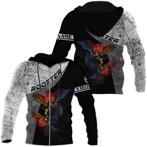 Mostefy Personalized Name Rooster Hoodie 3D, Gallos De Pelea, Chicken Sweatshirt, Chicken Hoodie for Men and Women S-5XL
