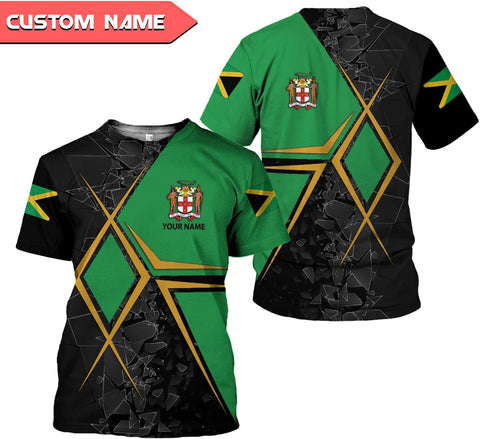 Personalized Jamaica Shirt Custom Jamaica Flag Lion Shirt for Men and Women, Jamaican Pride T-Shirt, Jamaica Tshirt Jamaicana