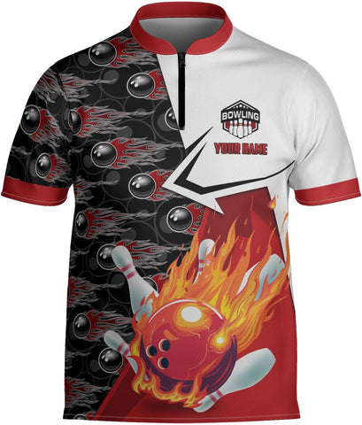 Pretyprints Personalized Name Bowling Baseball Jersey, Bowling Shirts for Men, Bowling Jerseys for Team, Bowling Shirts
