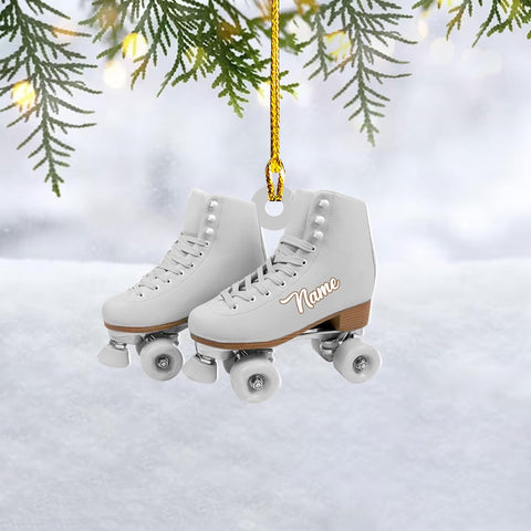 AOVL Custom Roller Skate Ornaments 2024 Roller Skate Christmas Ornament Roller Skate Ornaments for Christmas Tree Roller Skate Ornament Gift for Roller Skate Lovers Roller Skates Christmas (RS4)