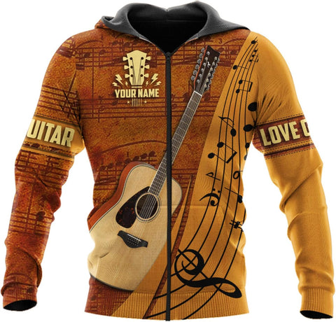 Custom Name Guitar Shirt 3D All Over Print, Guitar Shirts for Men, Unisex Guitar Shirts Music, Music Lover, Guitar Lover