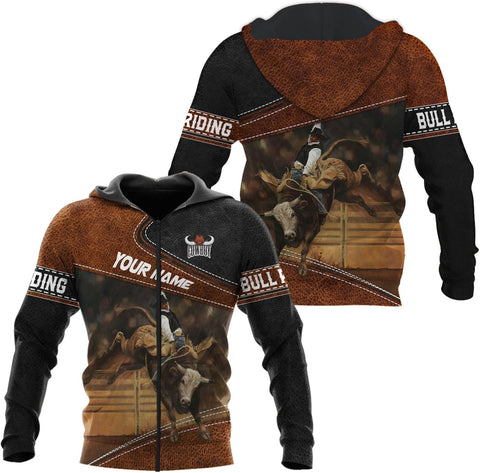 Rivelus Personalized Name Bull Riding Shirt 3D, Rodeo Shirts Bull Biding Shirts for Men and Women, Bull Rider Shirt Gift
