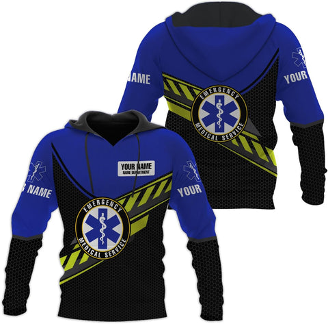 Custom EMS EMT Shirts Men Women, Personalized Paramedic Uniform Emergency Medical Technician Apparel, EMS Week Gifts
