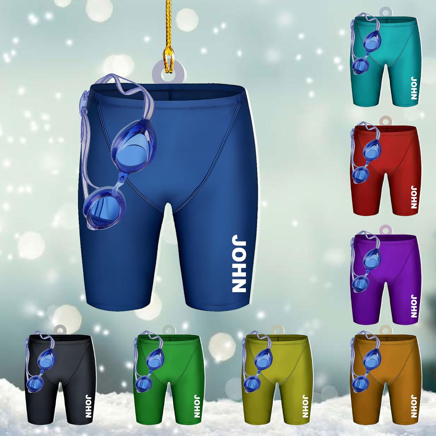 Artparel Personalized Swimming Ornament Gift for Swimming Lovers Ornaments Boy\/Girl Swimmer Christmas Ornament Christmas Tree Decor Swimming Christmas Ornament Lovers Xmas (SMM 10)