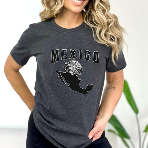 Mostprints Personalized Name Embroidered Mexico Tshirt, Customized Name Shirts Mexican US Flag, Mexico Shirt2