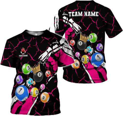 Ligthuy Personalized Name Billiard Shirts 3D, Billiards Shirt 8 Ball Billiard Shirt Custom Men's Pool Men Women1